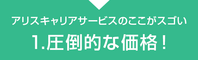 Googleストリートビュー(旧インドアビュー・お店フォト)のトップパフォーマー：アリスキャリアサービスのここがスゴい：1.圧倒的な価格！